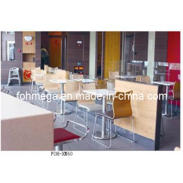Wholesale Modern Fast Food Restaurant Furniture Table and Chair (FOH-XM60)